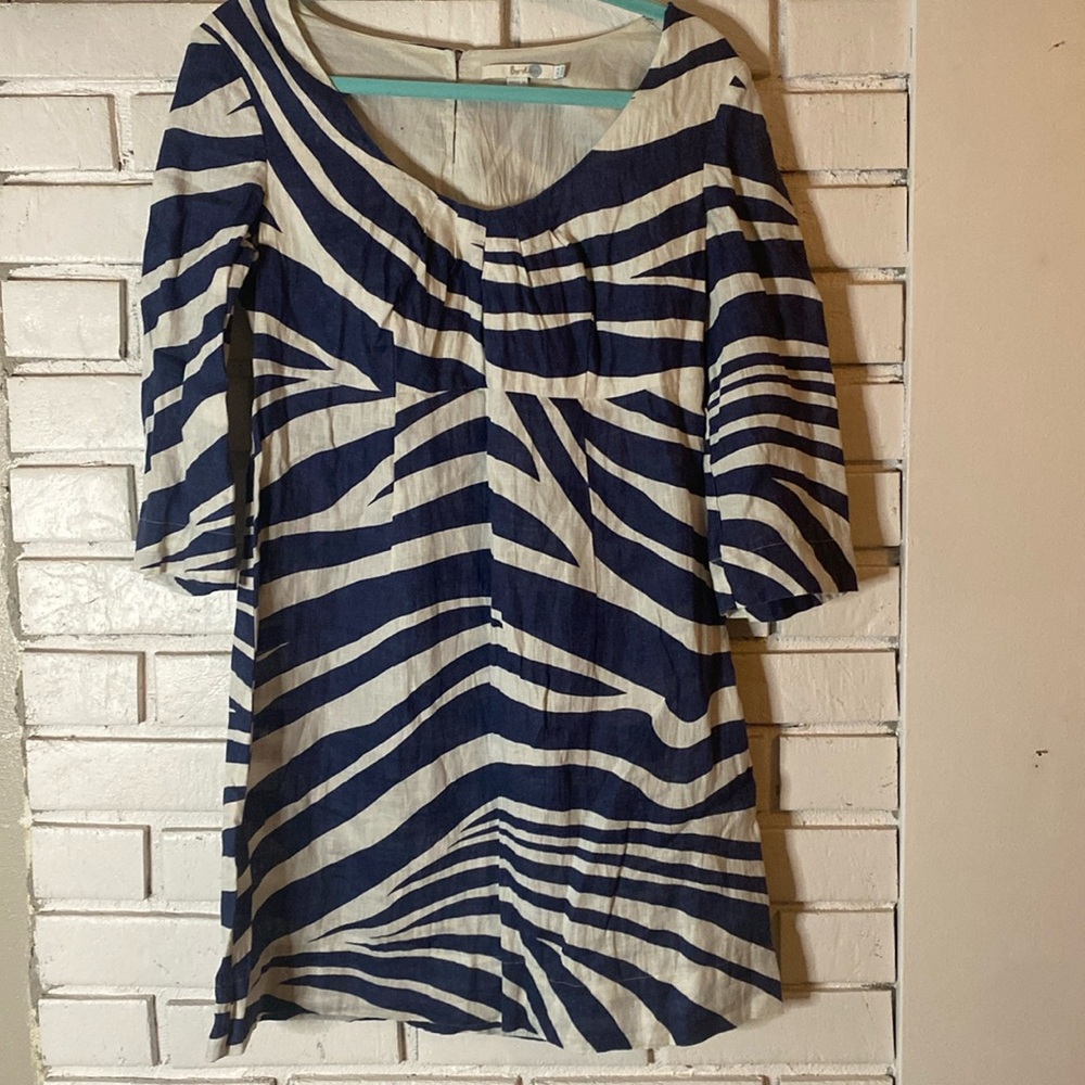 Boden‎ Linen Wavy Stripe Dress